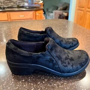 Clarks Talene Pace NEW Slip On Work Shoes Wedge Black Womens Size 7.5